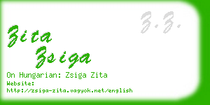 zita zsiga business card
